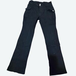 Stylish Black Flared Cargo Pants